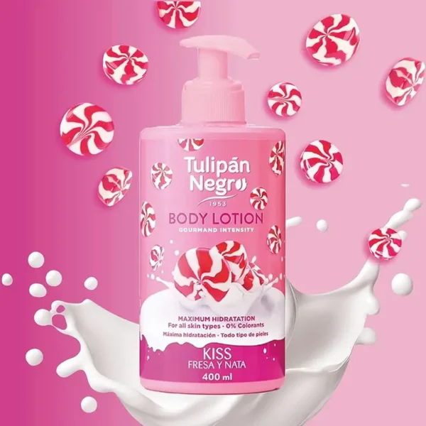 Lait Corporel TULIPAN NEGRO Fraise et Crème 400 ml